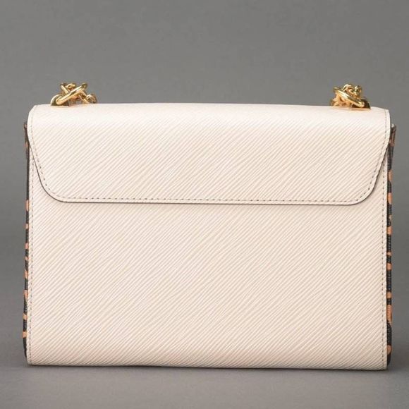 Louis Vuitton Twist MM Chain Shoulder Leopard Epi Leather White Shoulder Bag - Picture 4 of 6